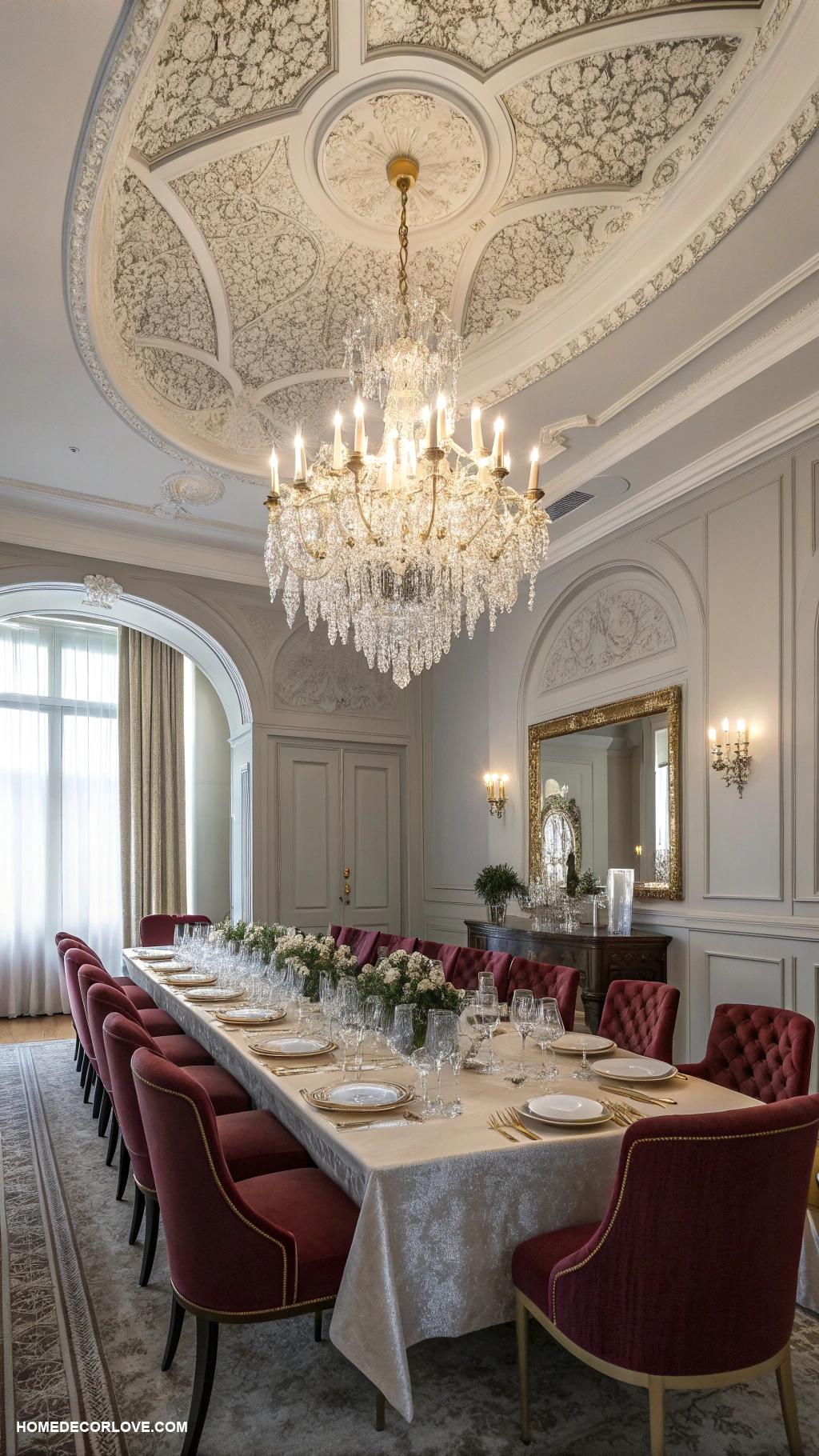 dining room inspiration Elegant chandelier for luxurious ambiance