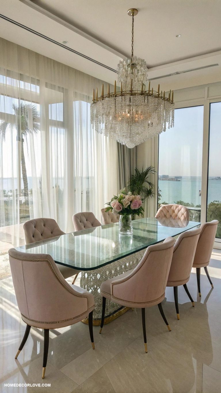 dining room inspiration Glass table for openness and lightness