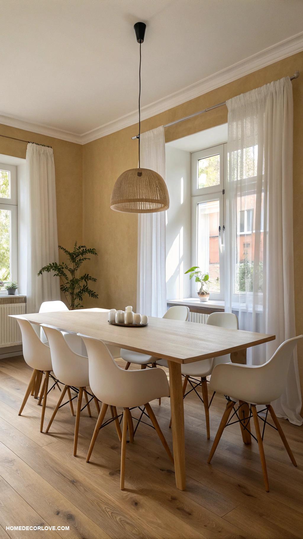 dining room inspiration Minimalist Scandinavian style with neutral tones