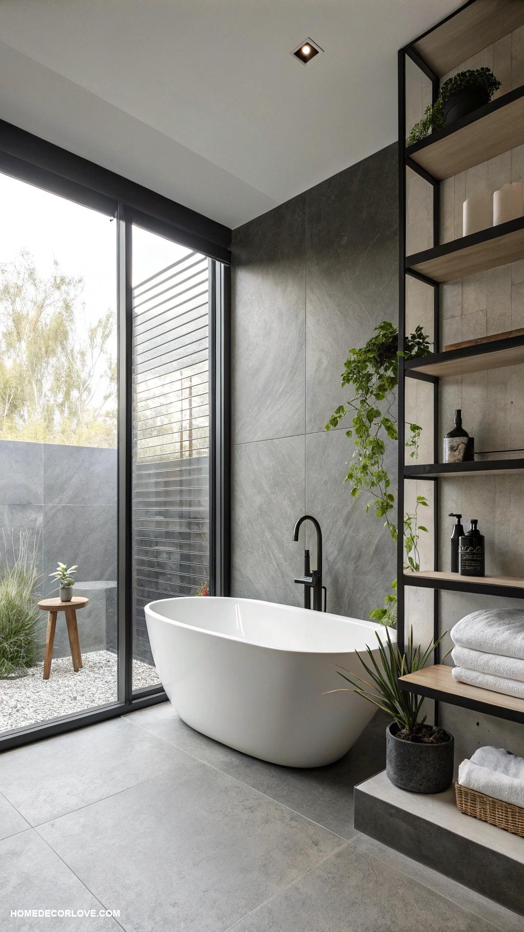dream bathrooms Minimalist design with sleek monochrome elements