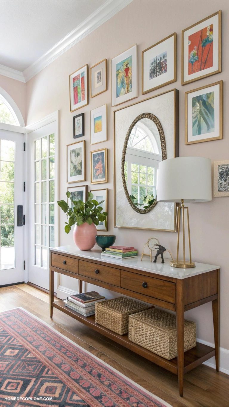 entryway ideas Hang art to create a focal point