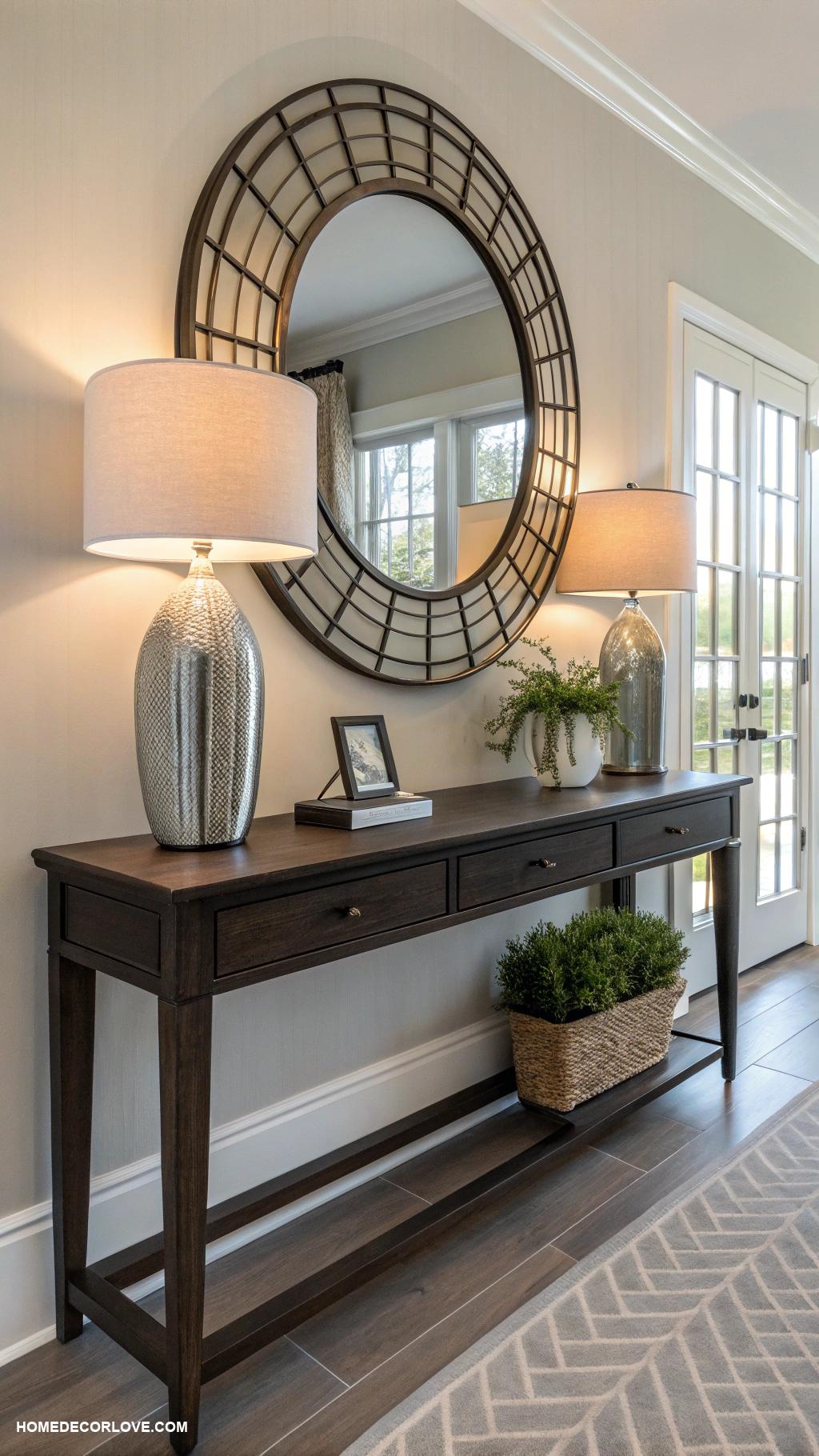 foyer ideas entryway Use a stylish console table