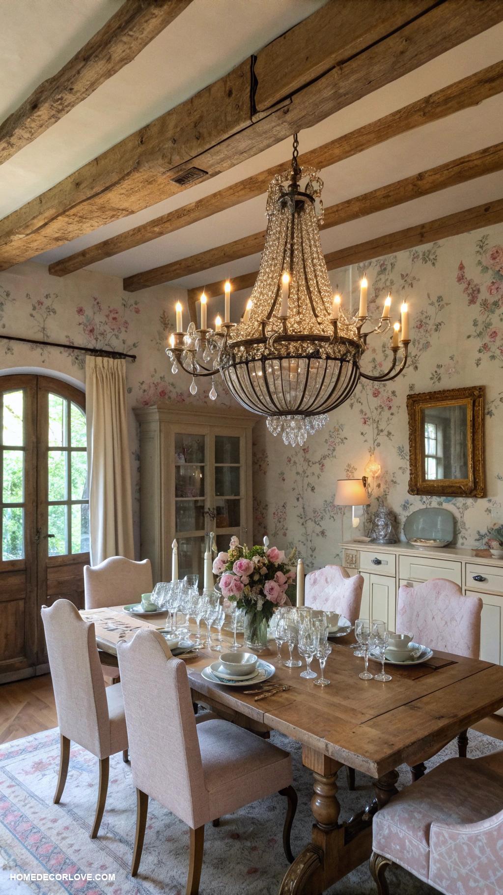 french country dining room Elegant French country chandelier