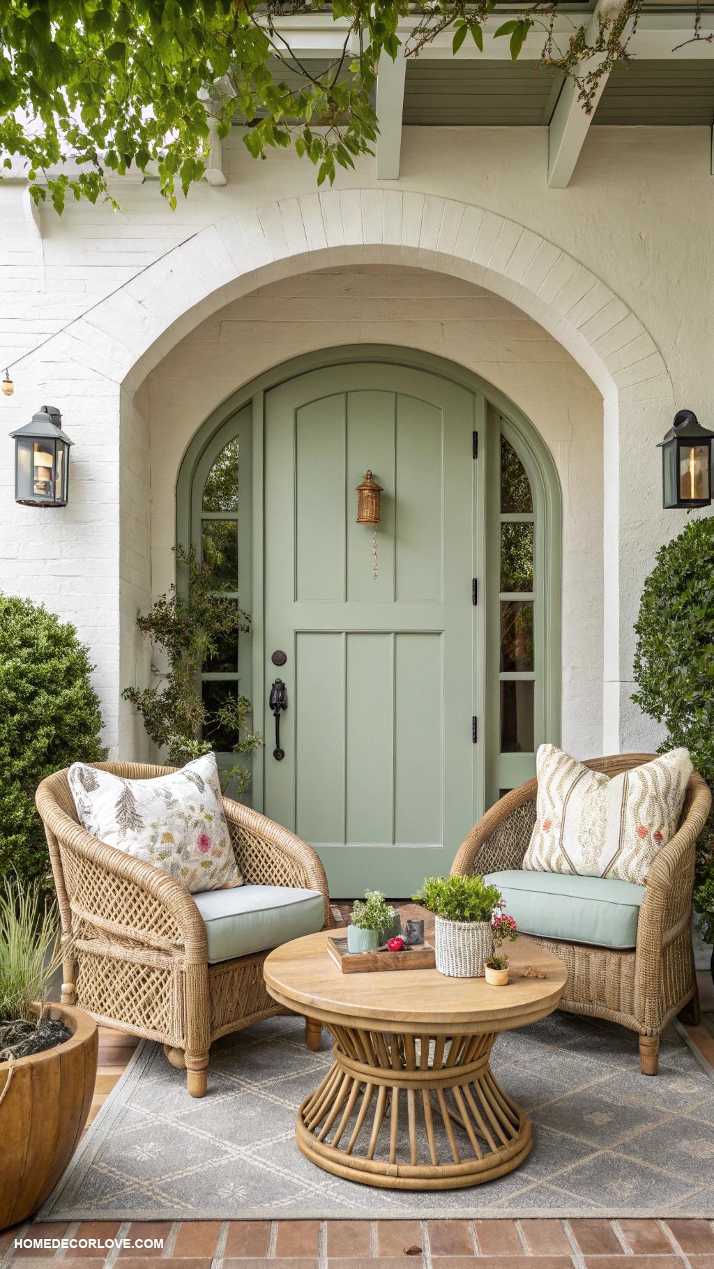 front door entryway ideas Outdoor seating for comfort and style