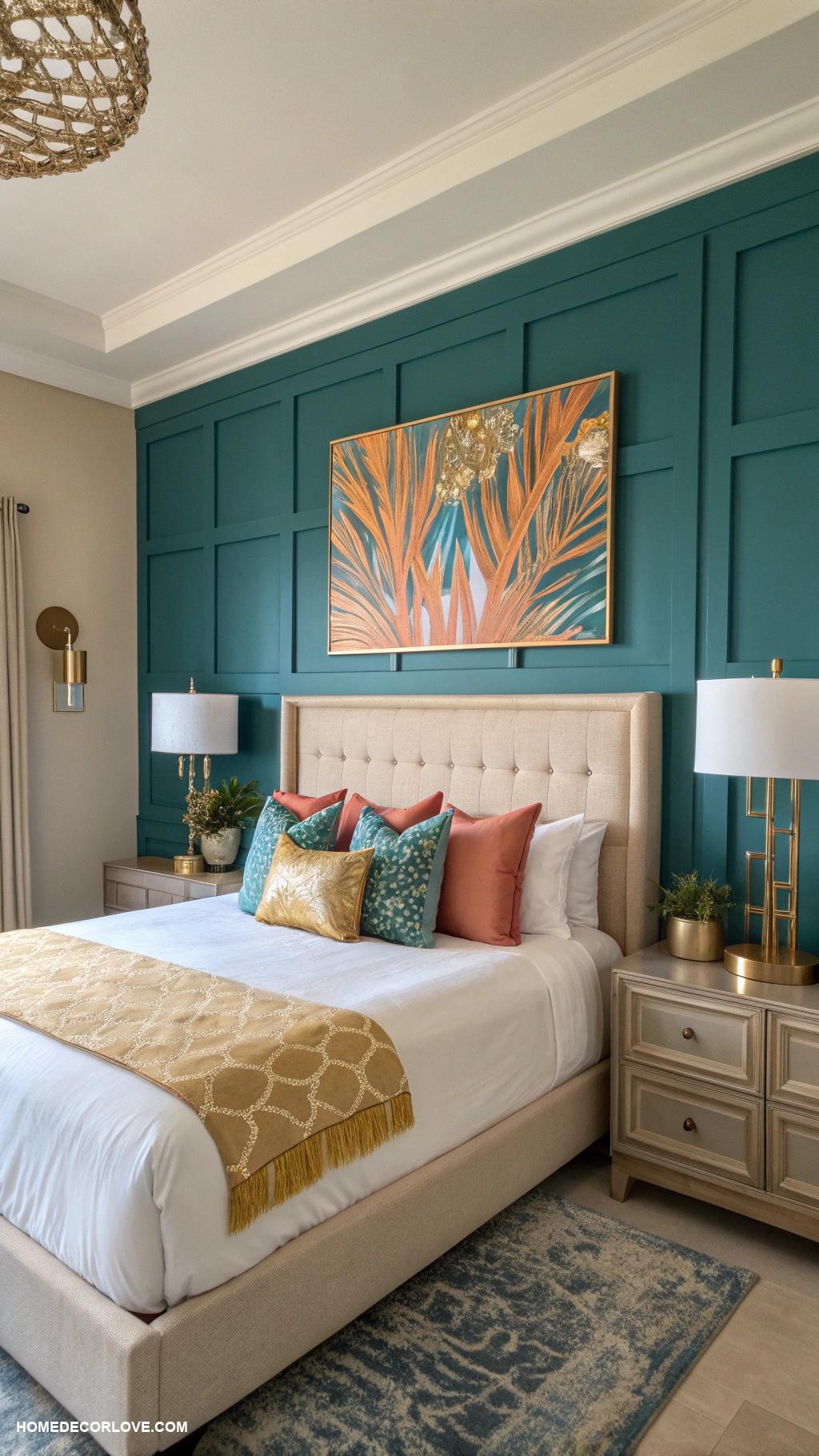 guest bedroom ideas Accent wall with bold color