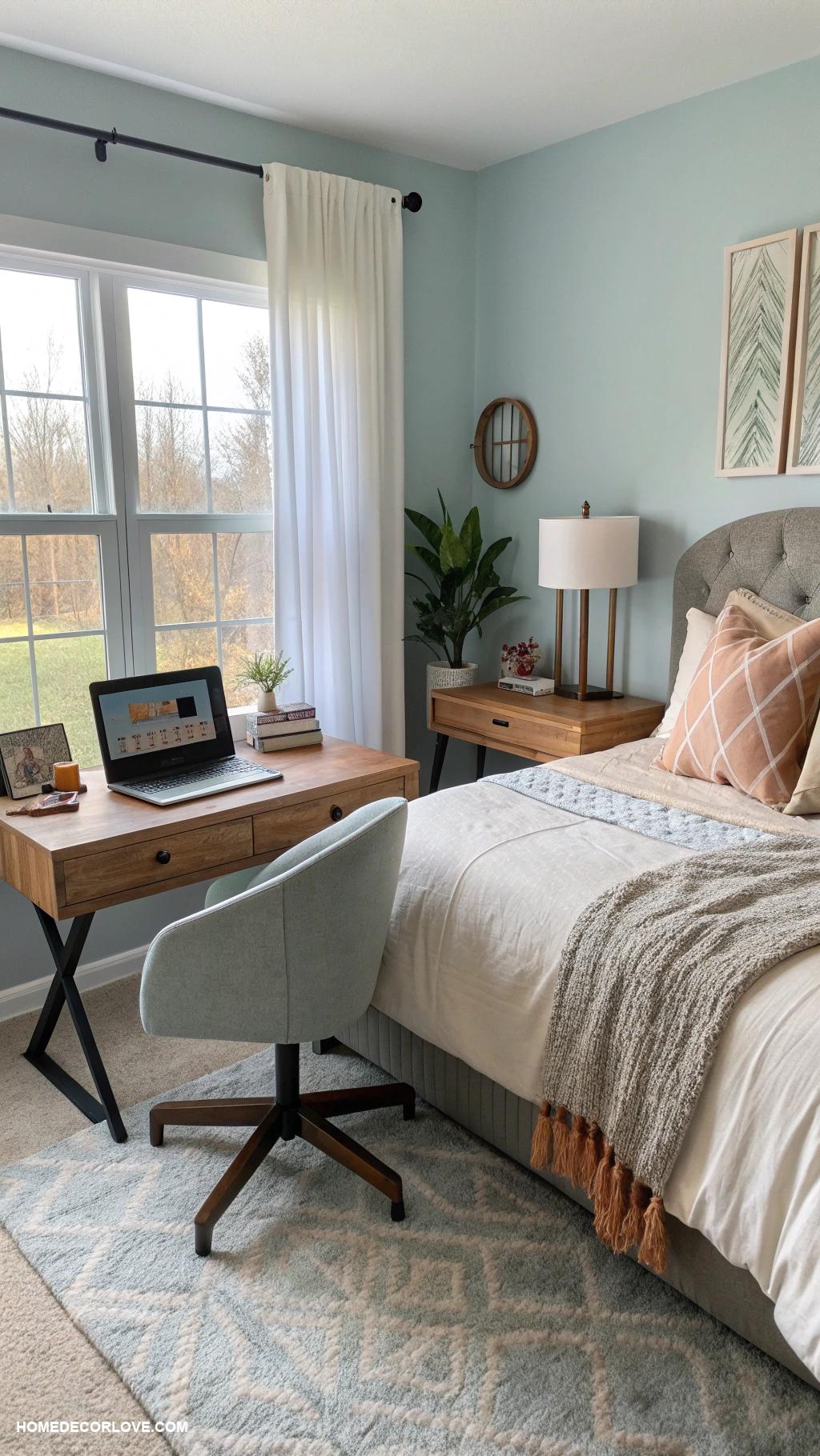 guest bedroom ideas Functional workspace corner