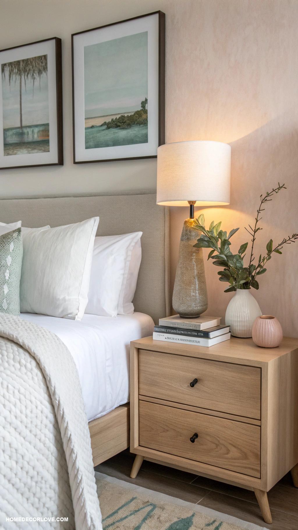 guest bedroom ideas Minimalist nightstand decor