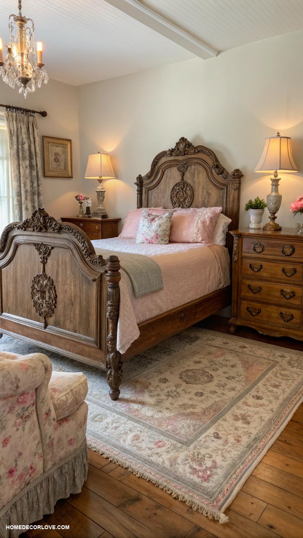 guest bedroom ideas Vintage furniture for character