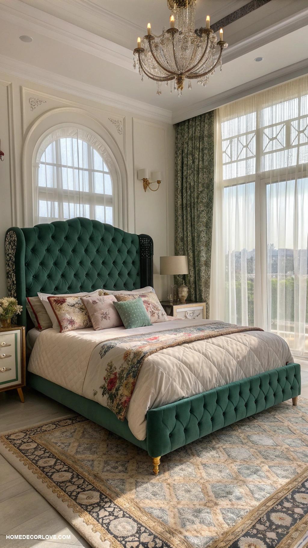 modern bedroom Vintage decor mixed with modern designs