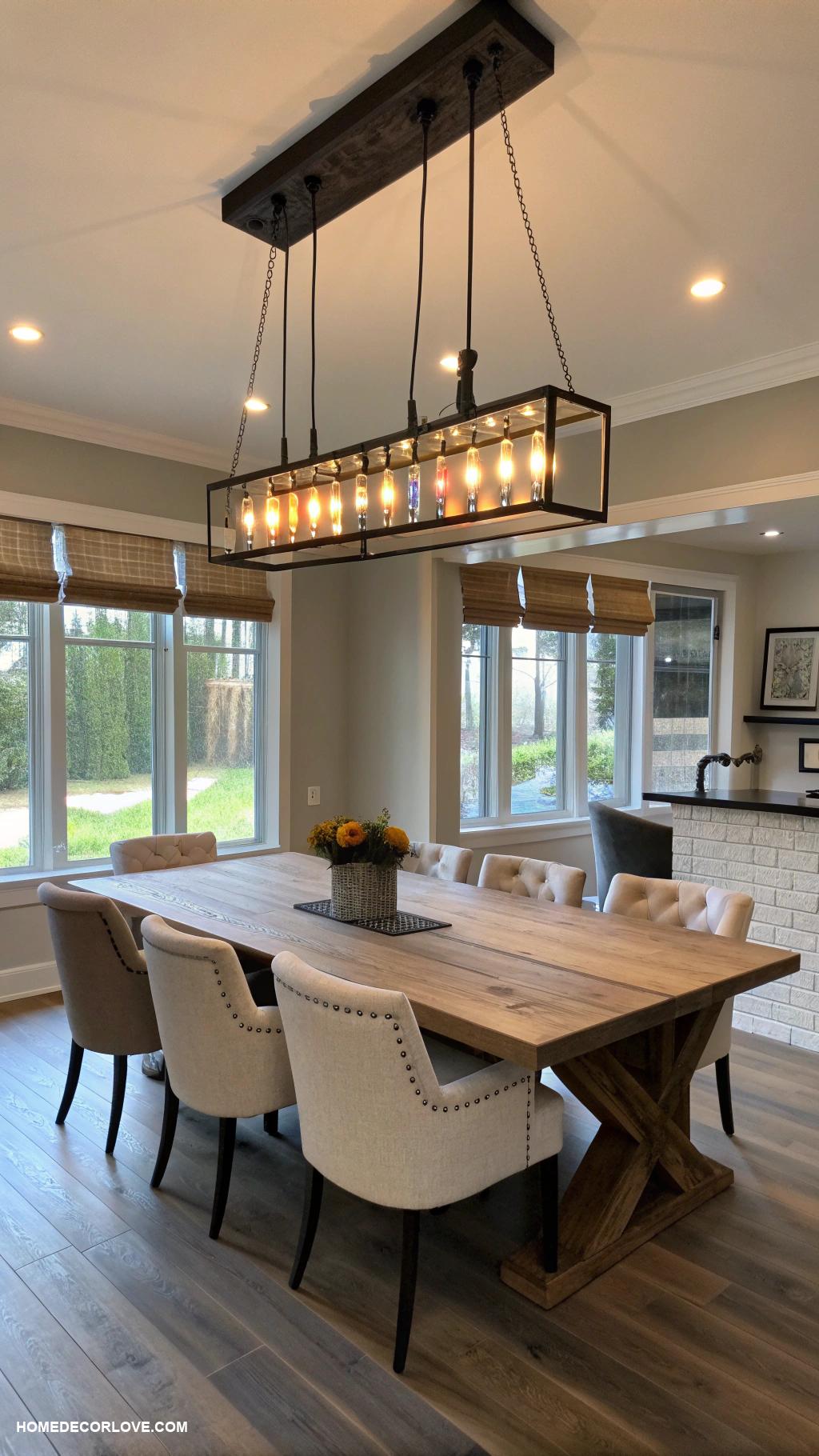 modern dining room Smart lighting for ambiance and functionality