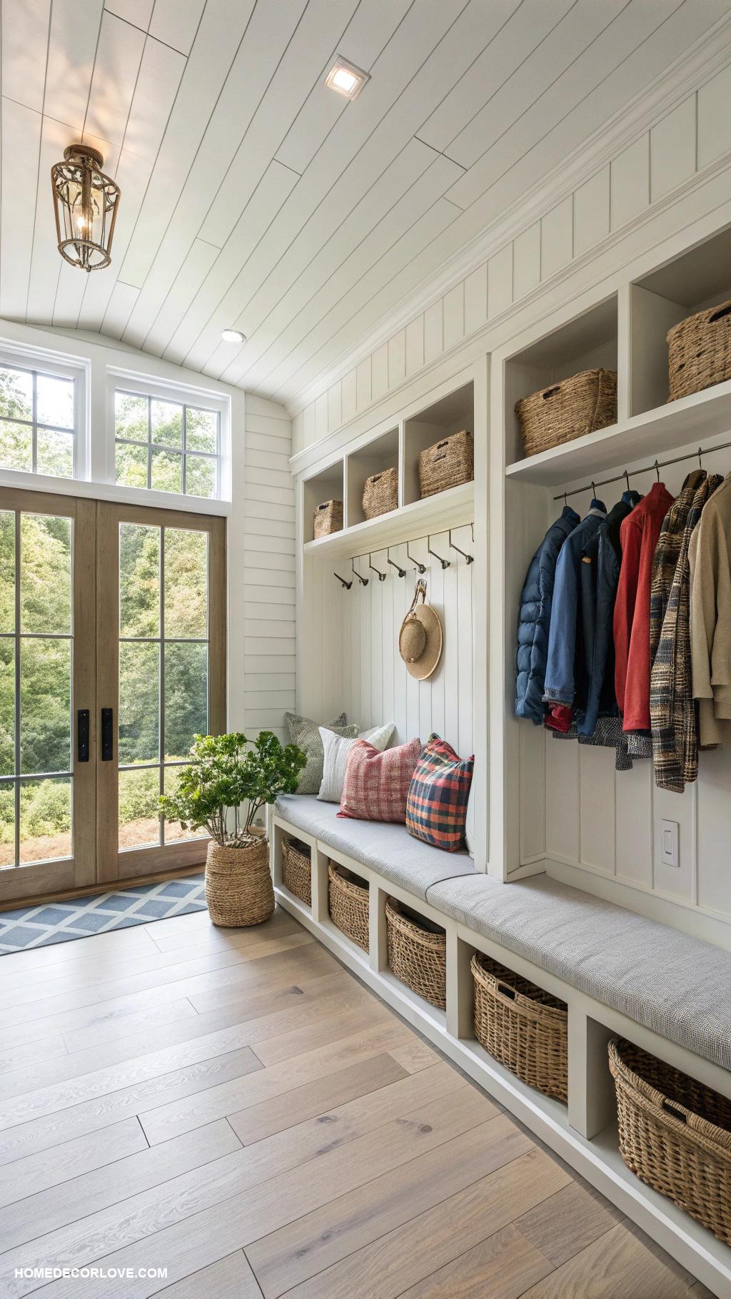 mudroom ideas Natural light from a large window