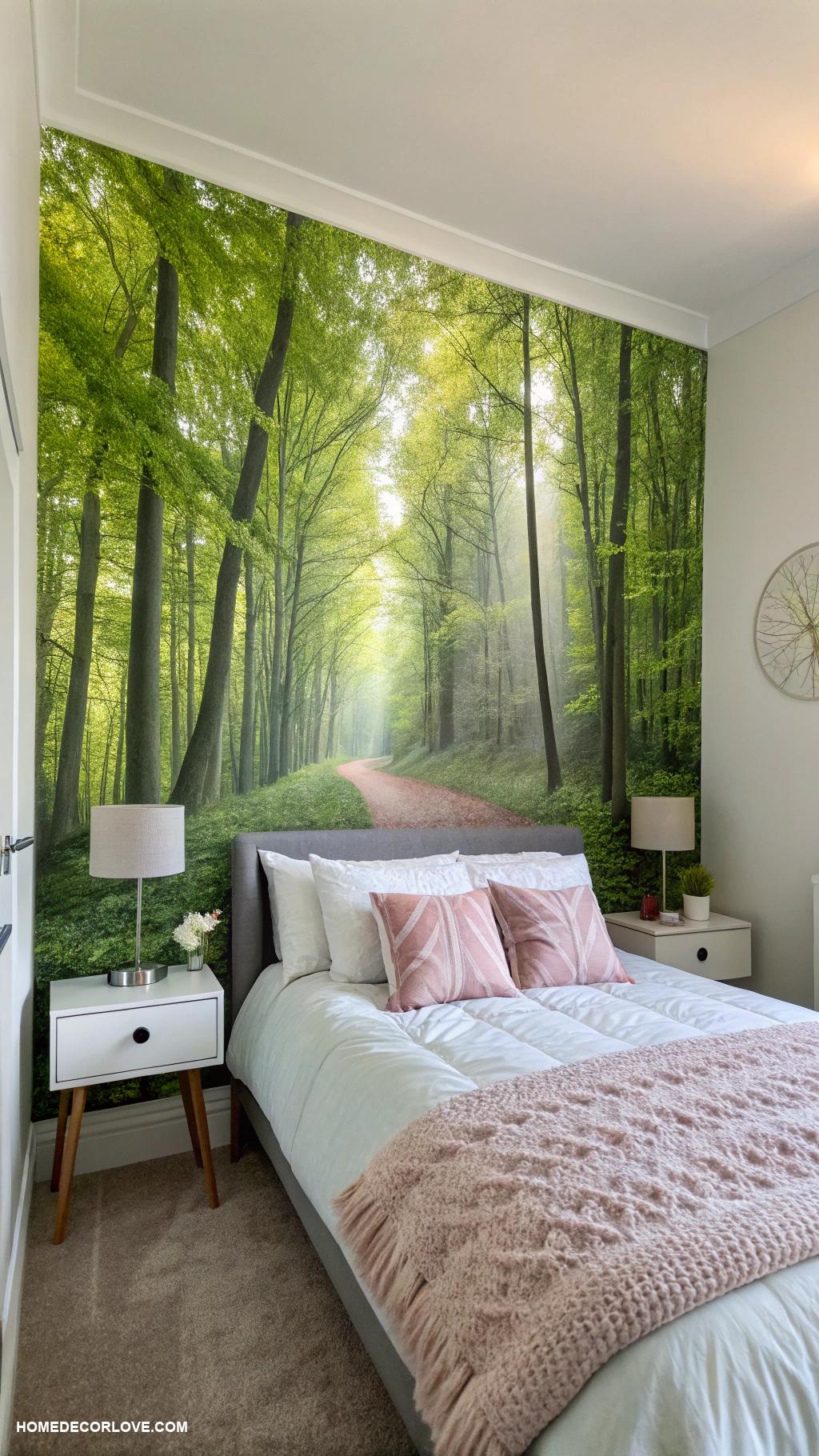 small bedroom ideas Select a wall mural for bold statement