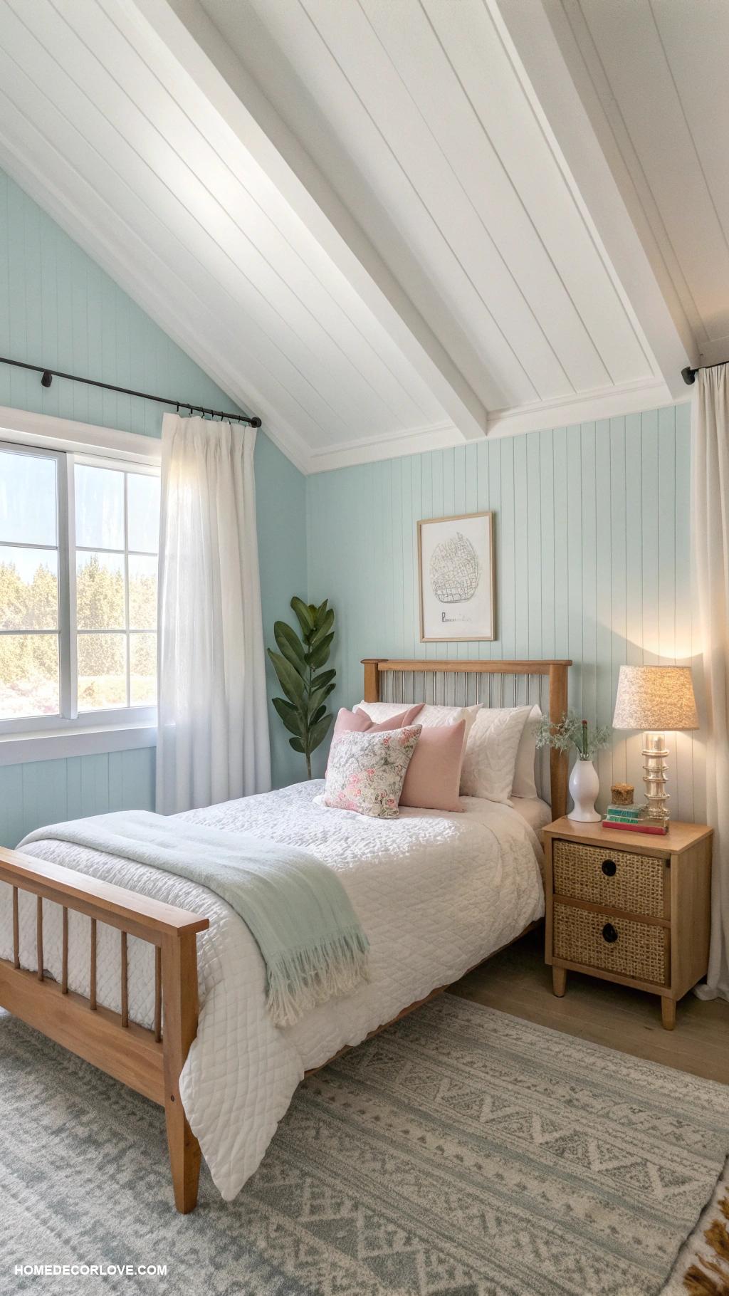 small bedroom ideas Use light colors to create an airy feel