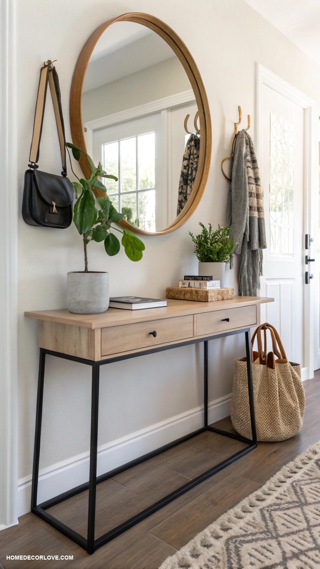 small entryway ideas Include a small potted plant