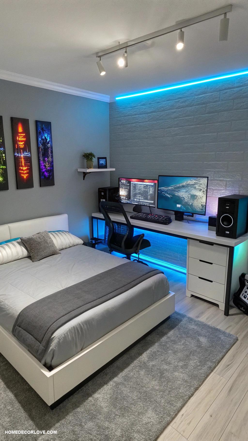 teen boy bedroom Techy room featuring smart gadgets