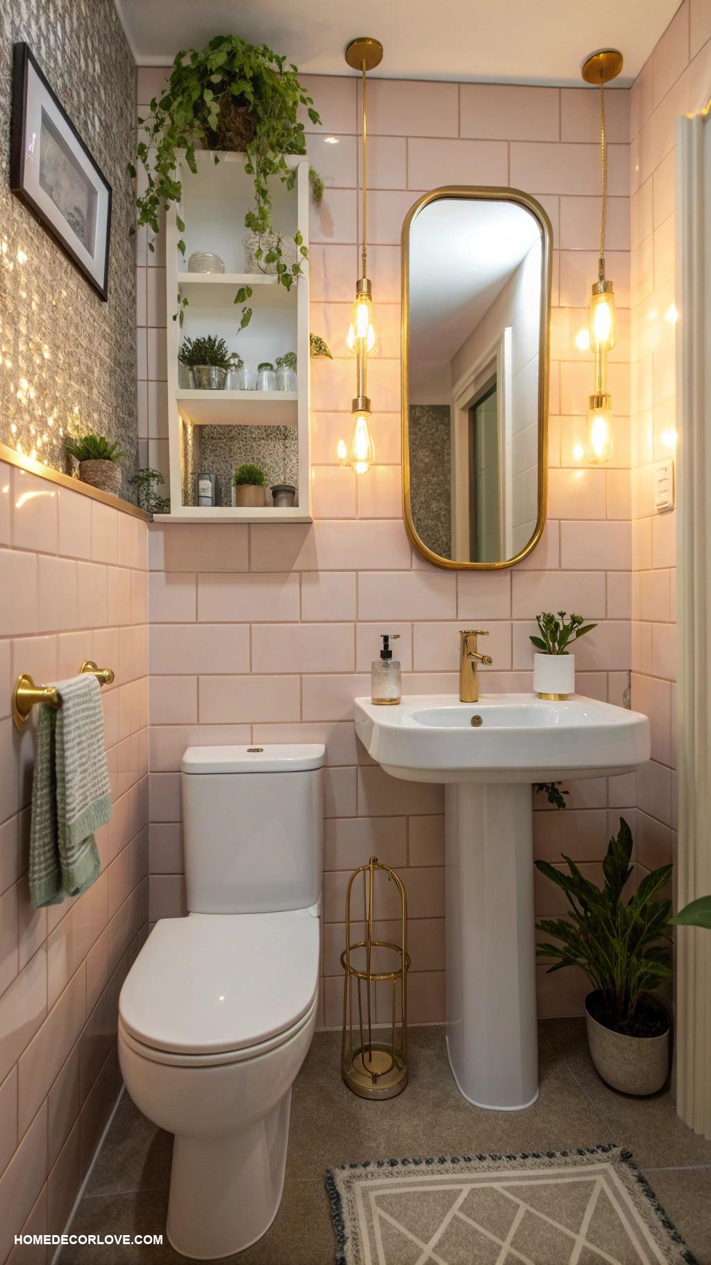 tiny bathroom ideas Incorporate wall mounted lighting