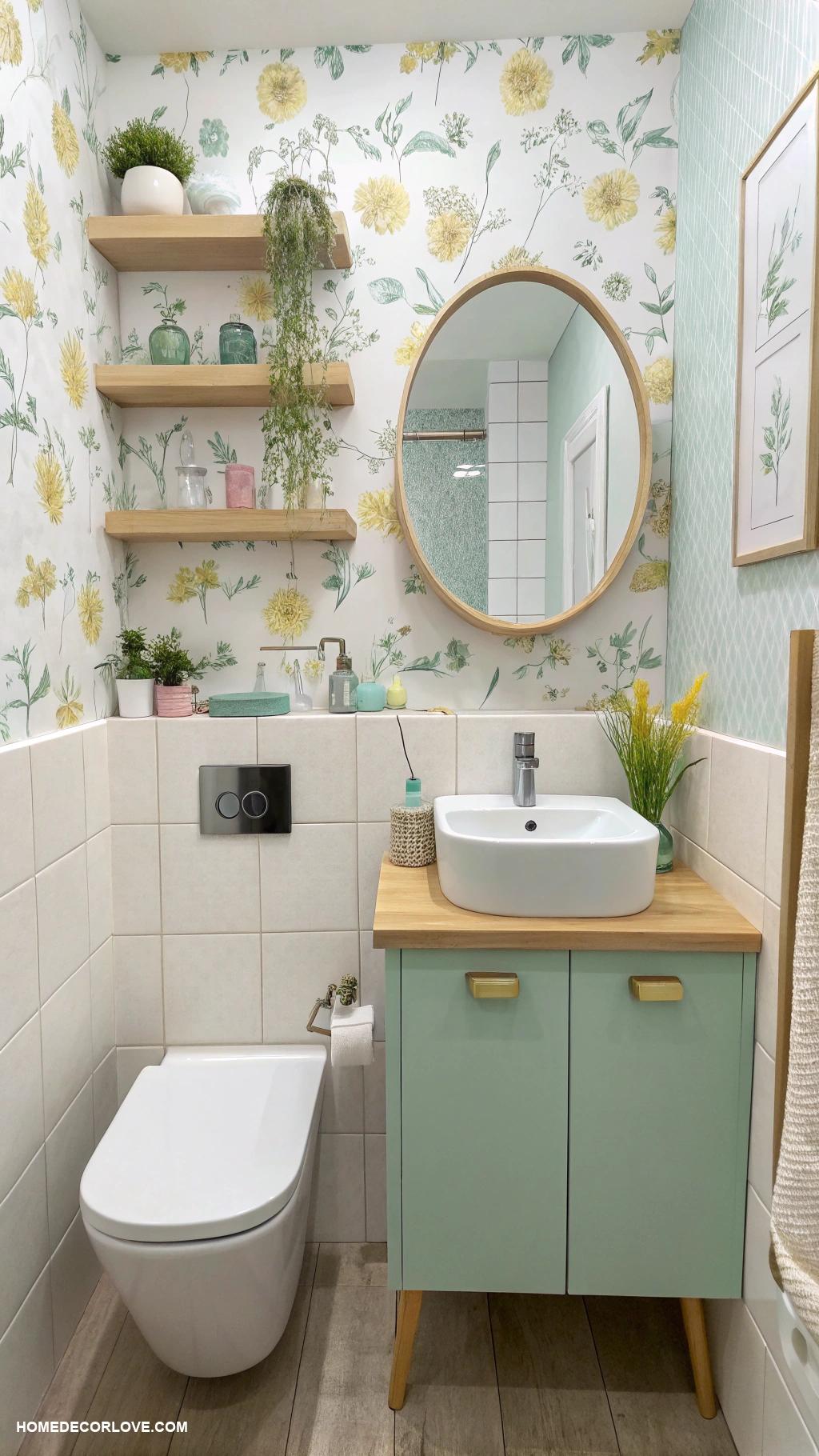 tiny bathroom ideas Use light colors for openness