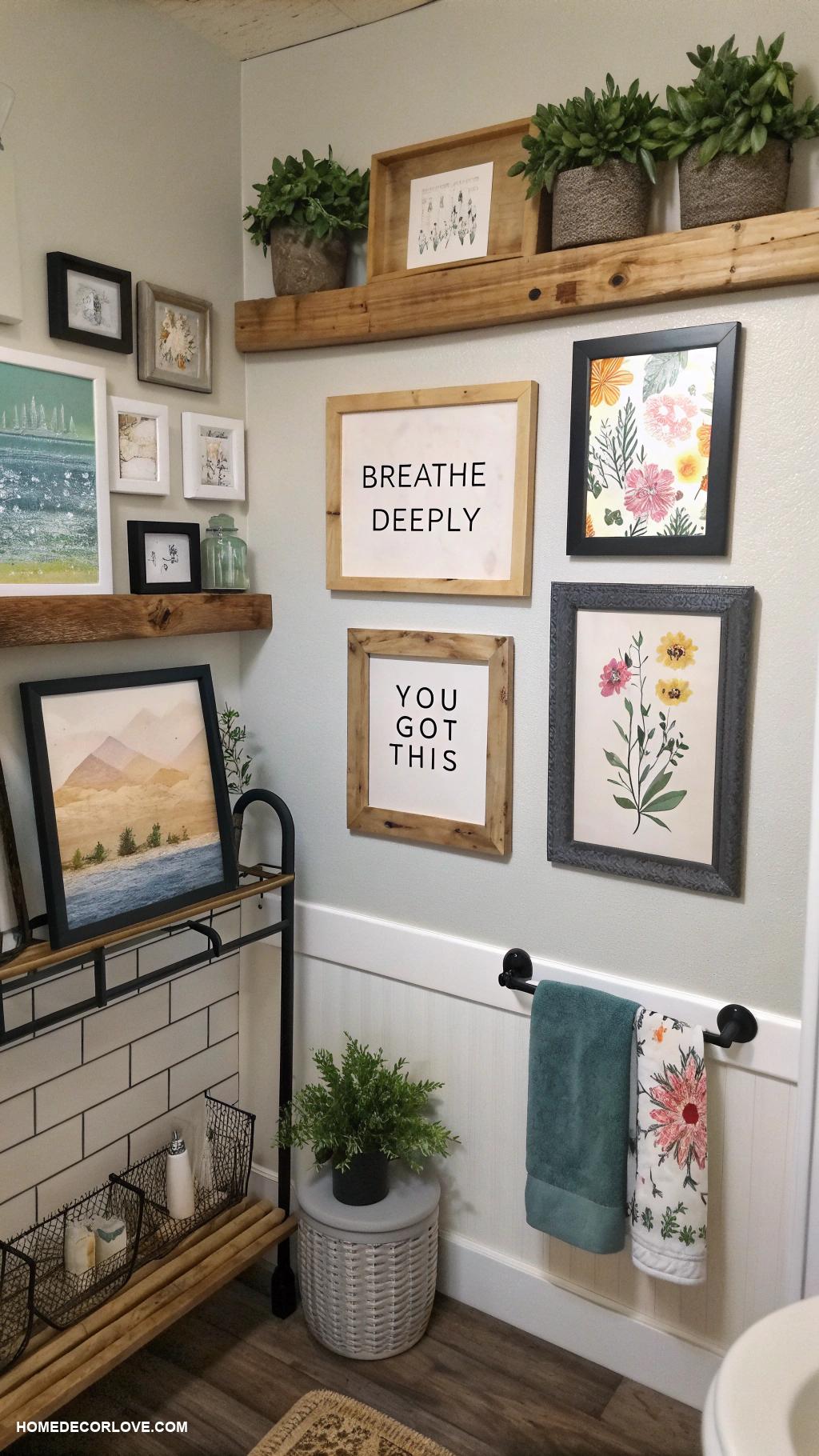 bathroom wall decor ideas Inspirational quotes art