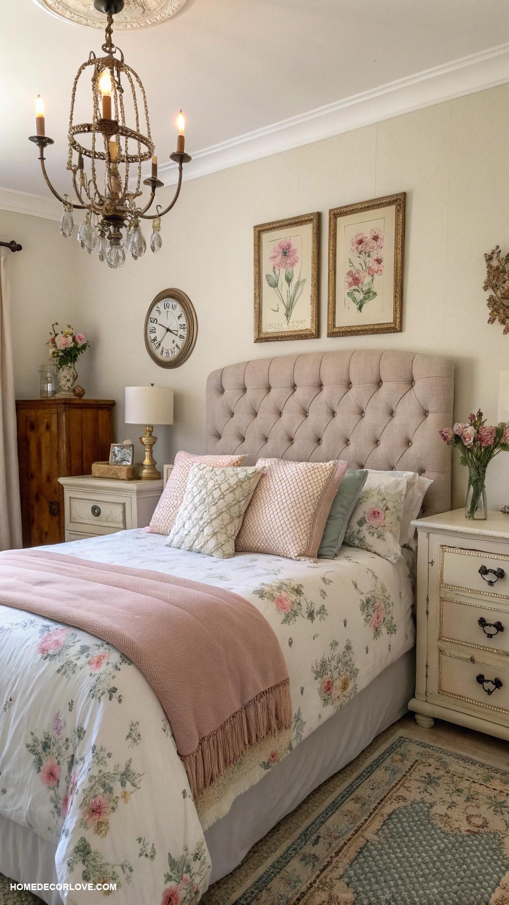 cozy bedroom aesthetic Vintage decor accents