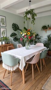 dining room inspo Indoor plants for vibrant and fresh ambiance