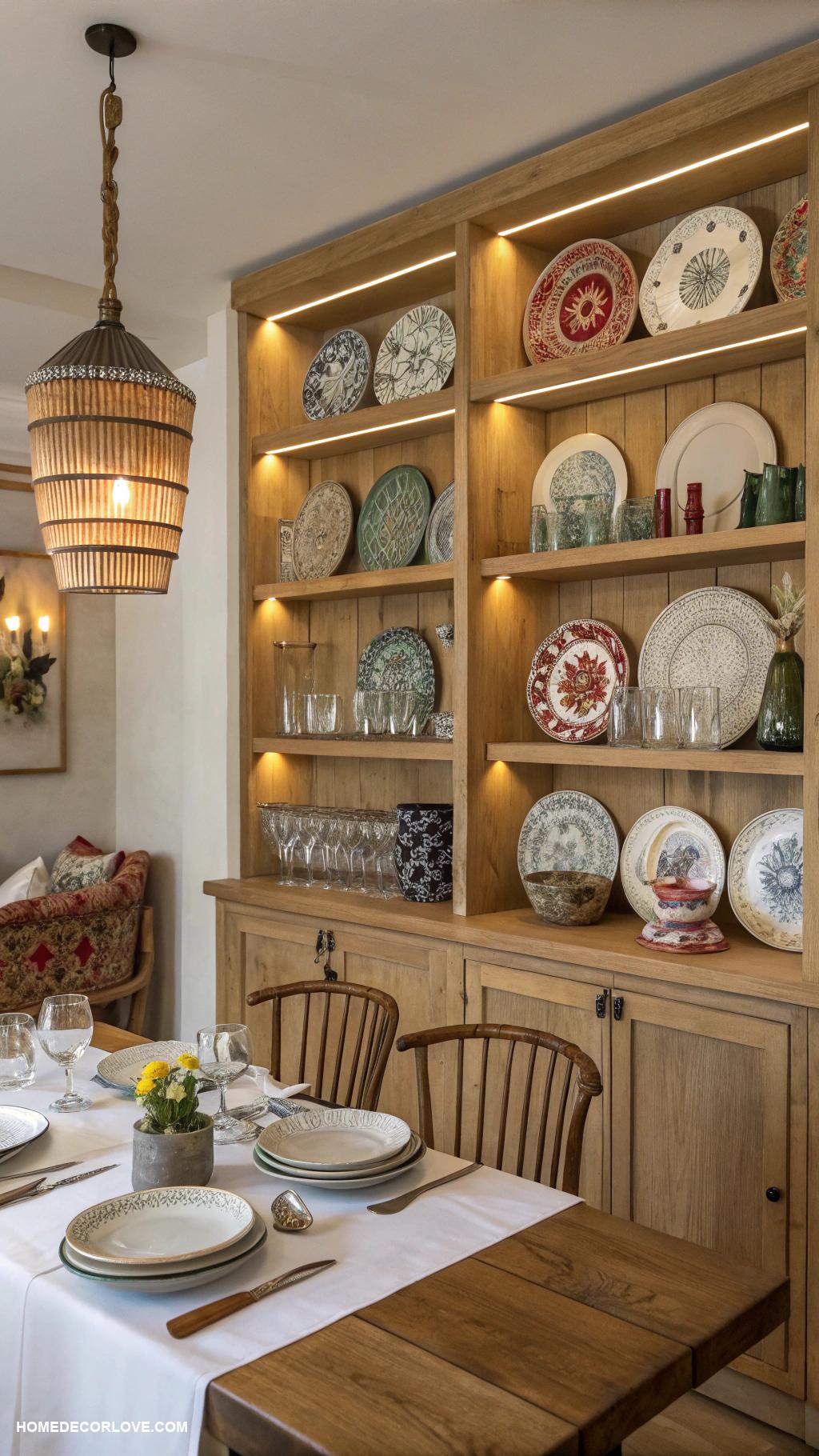 dining room inspo Open shelving for displaying beautiful dishware