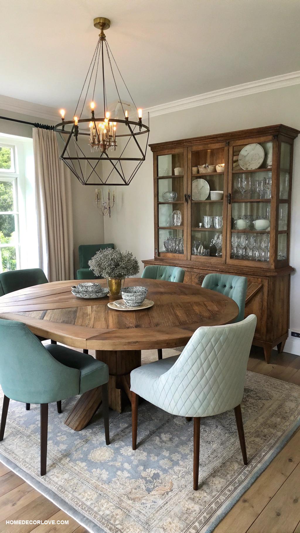 dining room inspo Vintage accents mixed with modern furniture