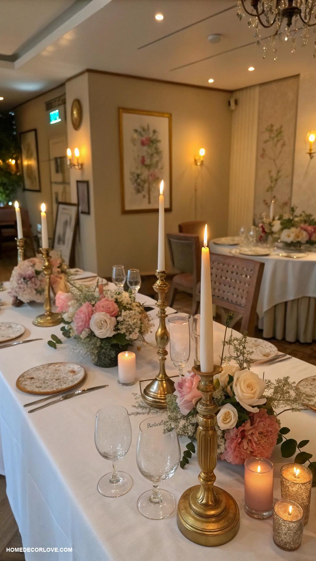 dining room lighting ideas Candle holders for romantic atmosphere