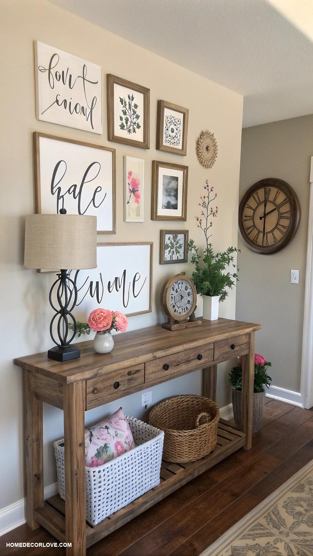 entryway wall decor ideas Inspirational quote wall art