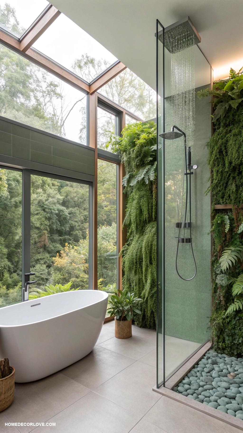 green bathroom ideas Install a rainwater collection system