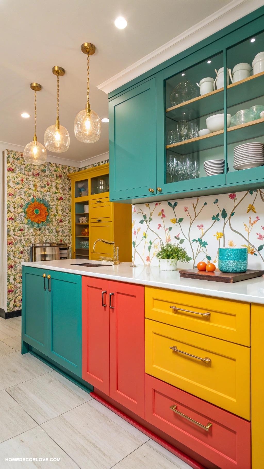 kitchen cabinets ideas Bold colors for a vibrant kitchen