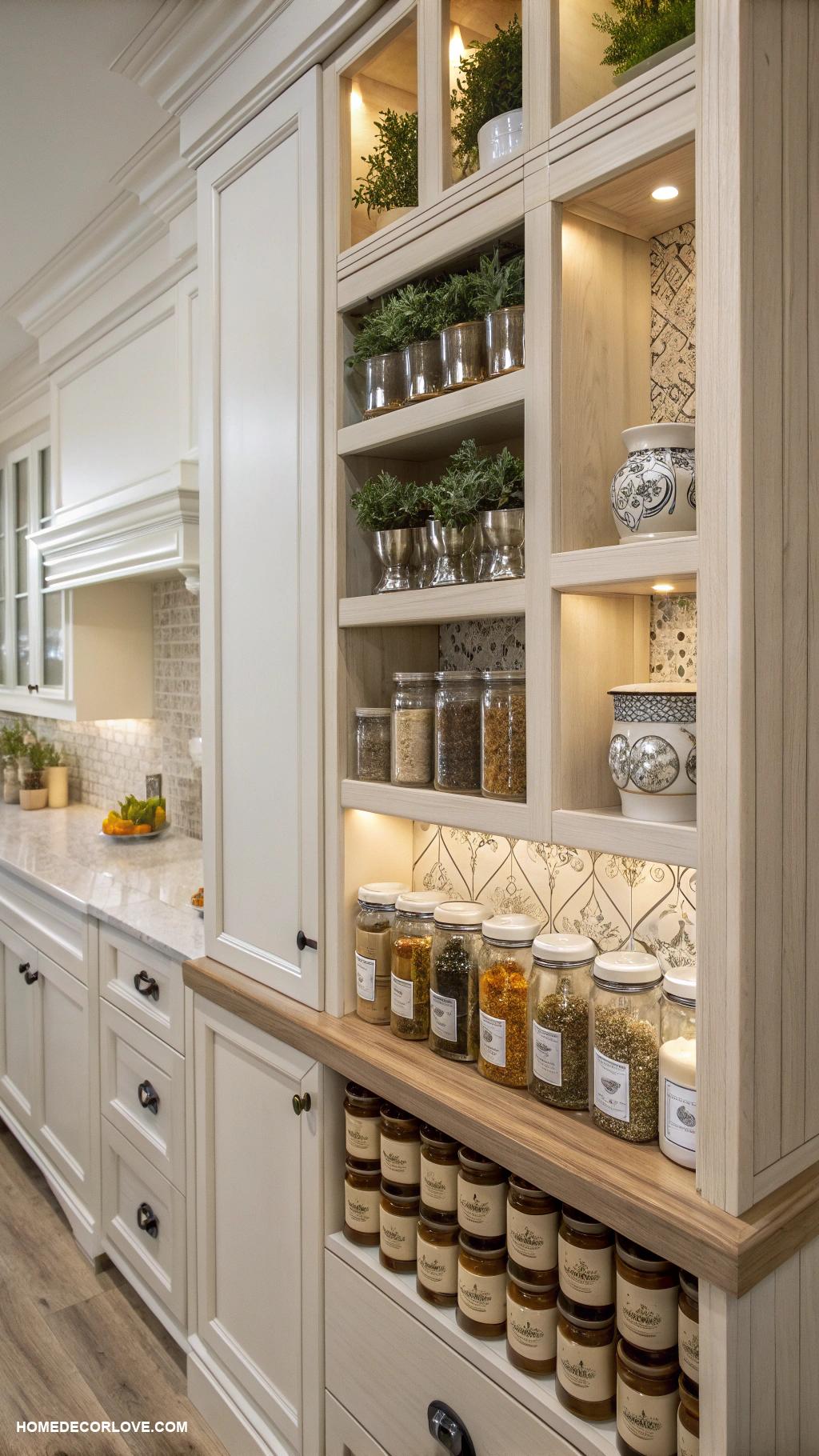 kitchen cabinets ideas Built in spice racks for organization