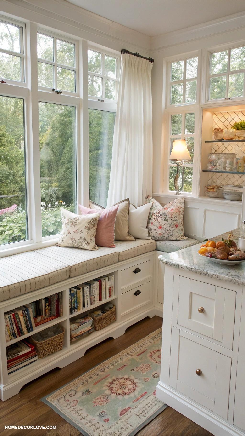 window seat kitchen breakfast nooks Built in seating with storage underneath