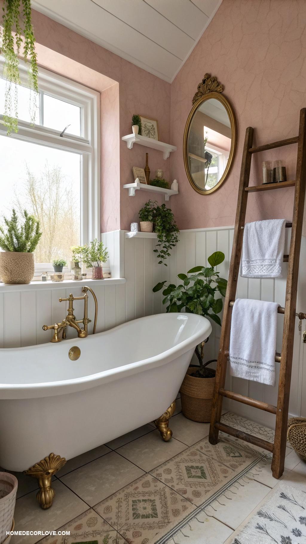 bathroom paint colors Dusty Rose Pink for a subtle touch