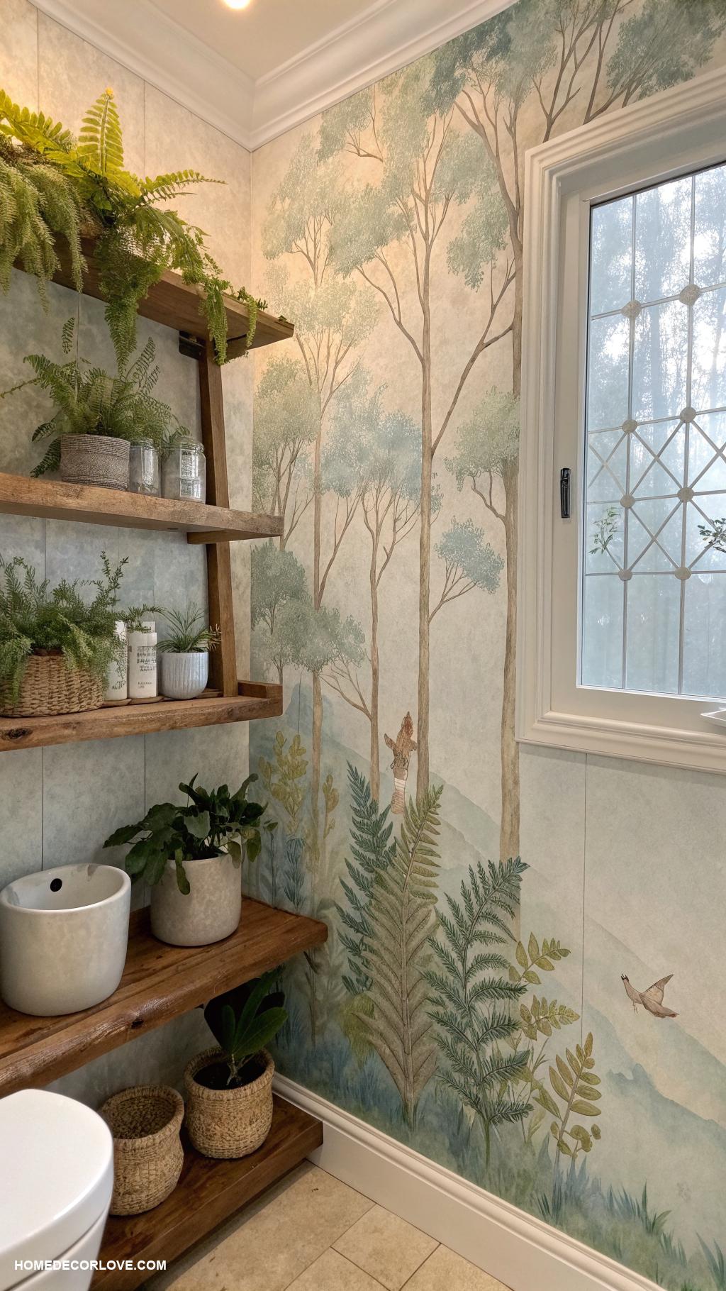 bathroom wallpaper ideas Nature inspired textures for tranquility