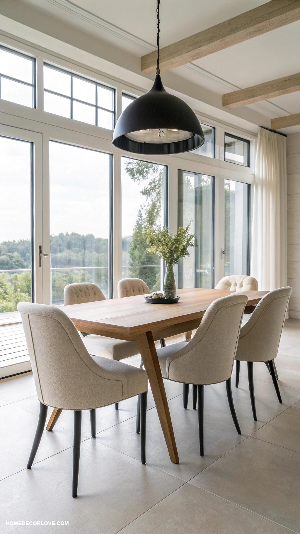 dining room design Minimalist table and chair set