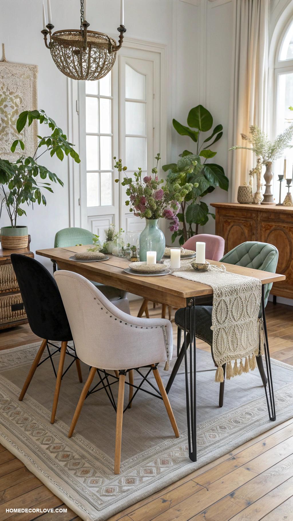 dining room design Mix and match dining chairs