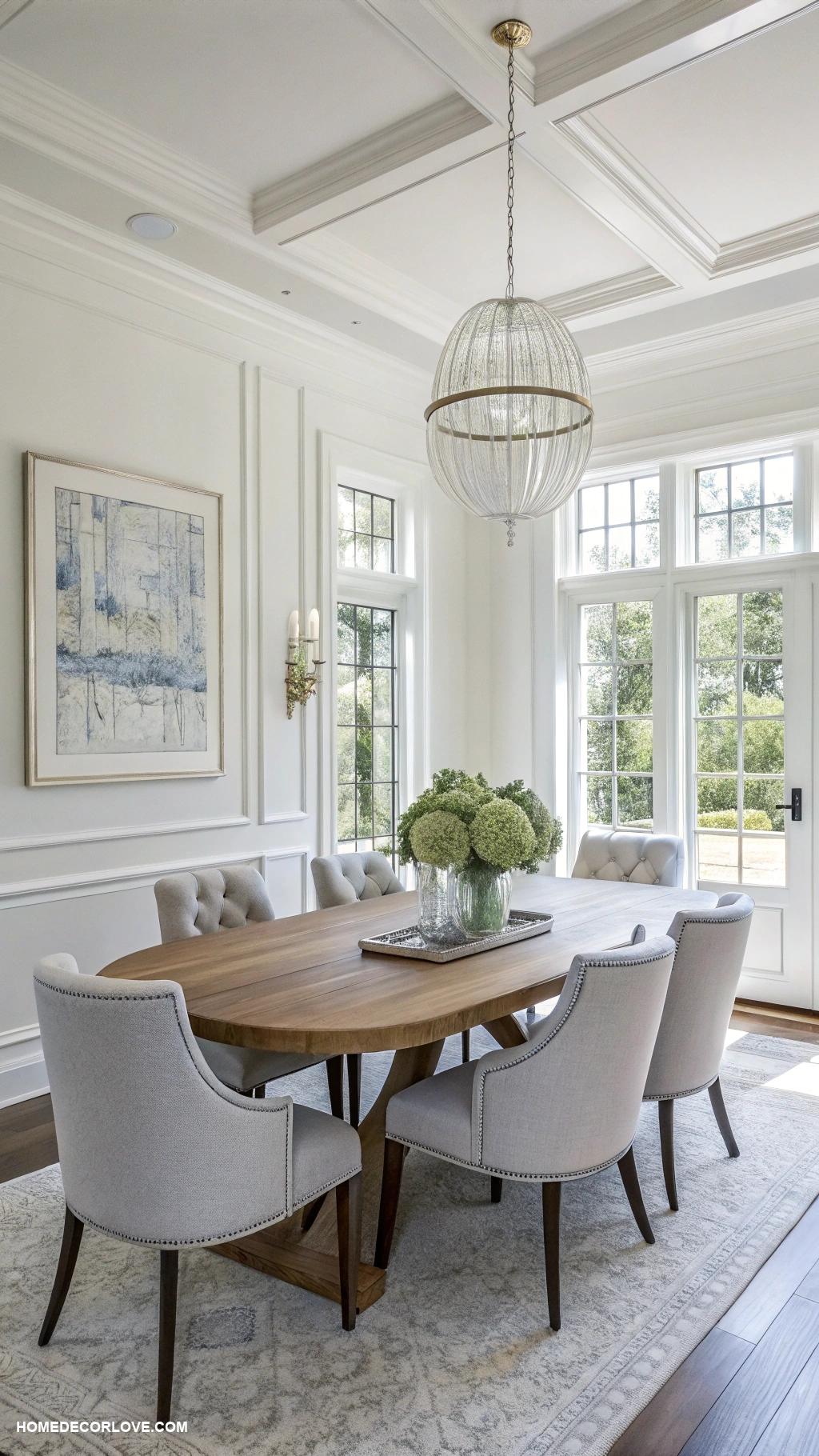 dining room paint color ideas Bright white for a clean fresh look