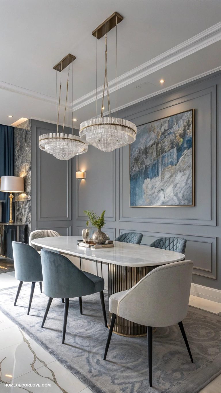 dining room paint color ideas Cool gray for a modern elegant feel
