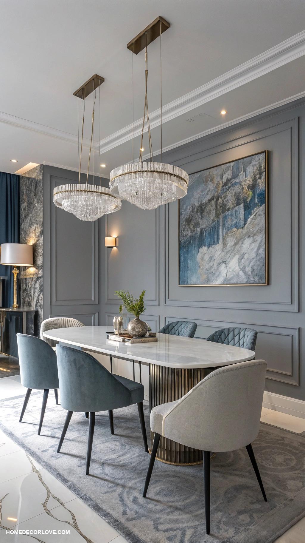 dining room paint color ideas Cool gray for a modern elegant feel