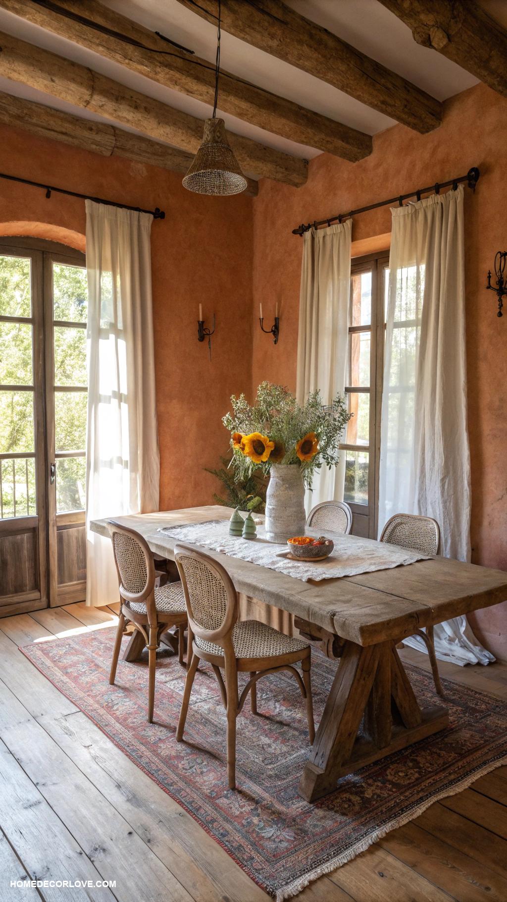 dining room paint color ideas Earthy terracotta for rustic charm