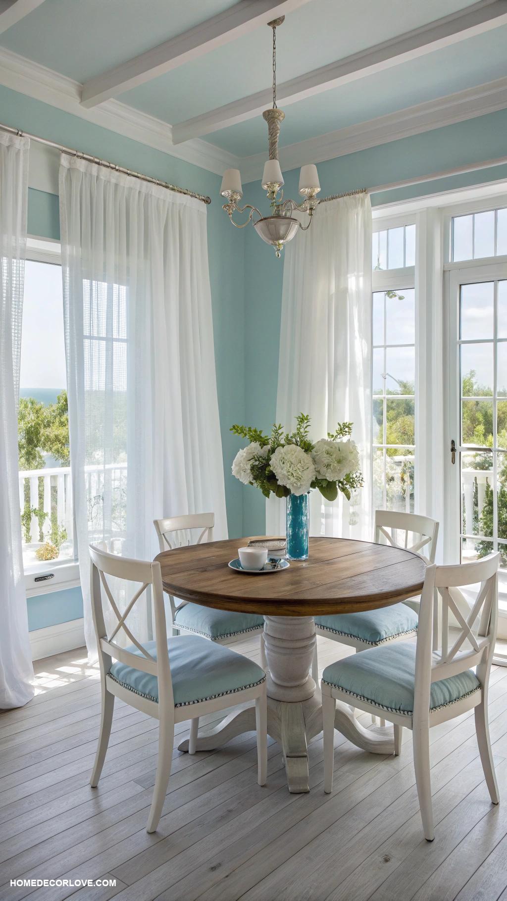 dining room paint color ideas Sky blue for a tranquil atmosphere