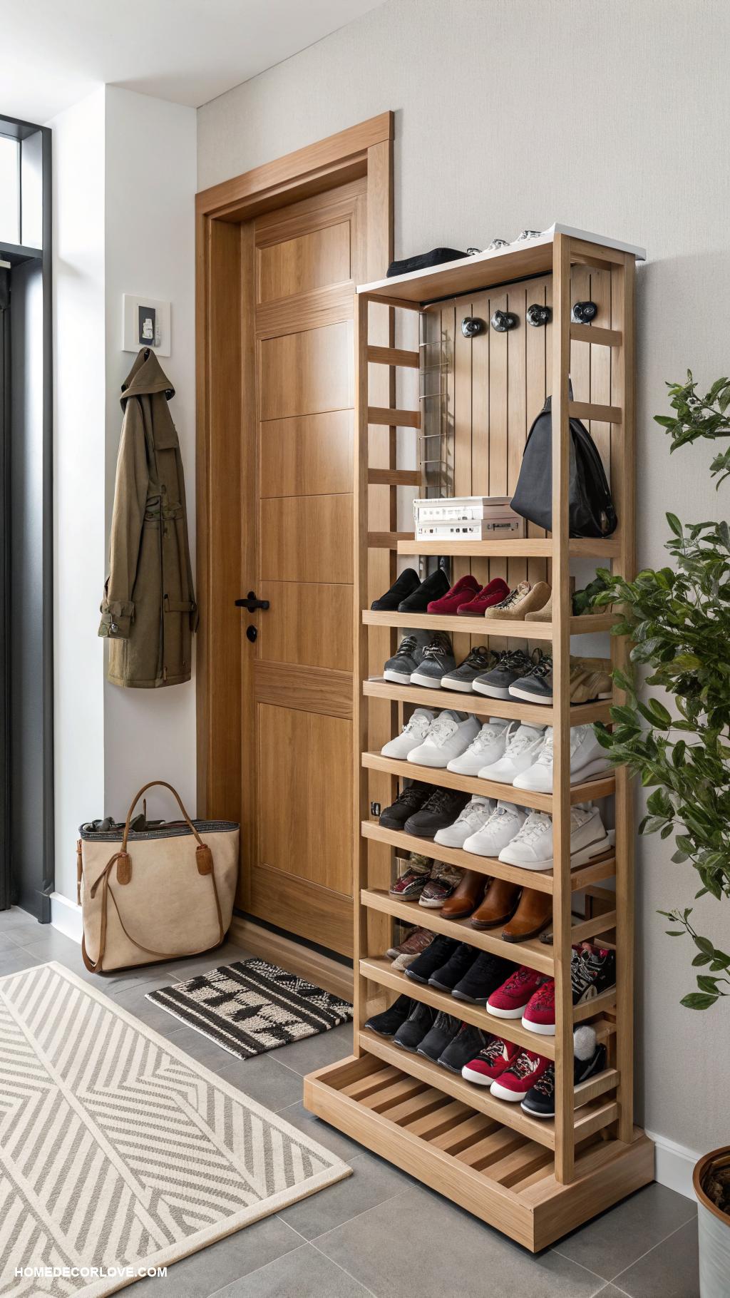 entryway shoe storage ideas Expandable shoe rack for customization