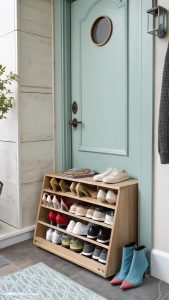 entryway shoe storage ideas Shoe organizer placed inside door