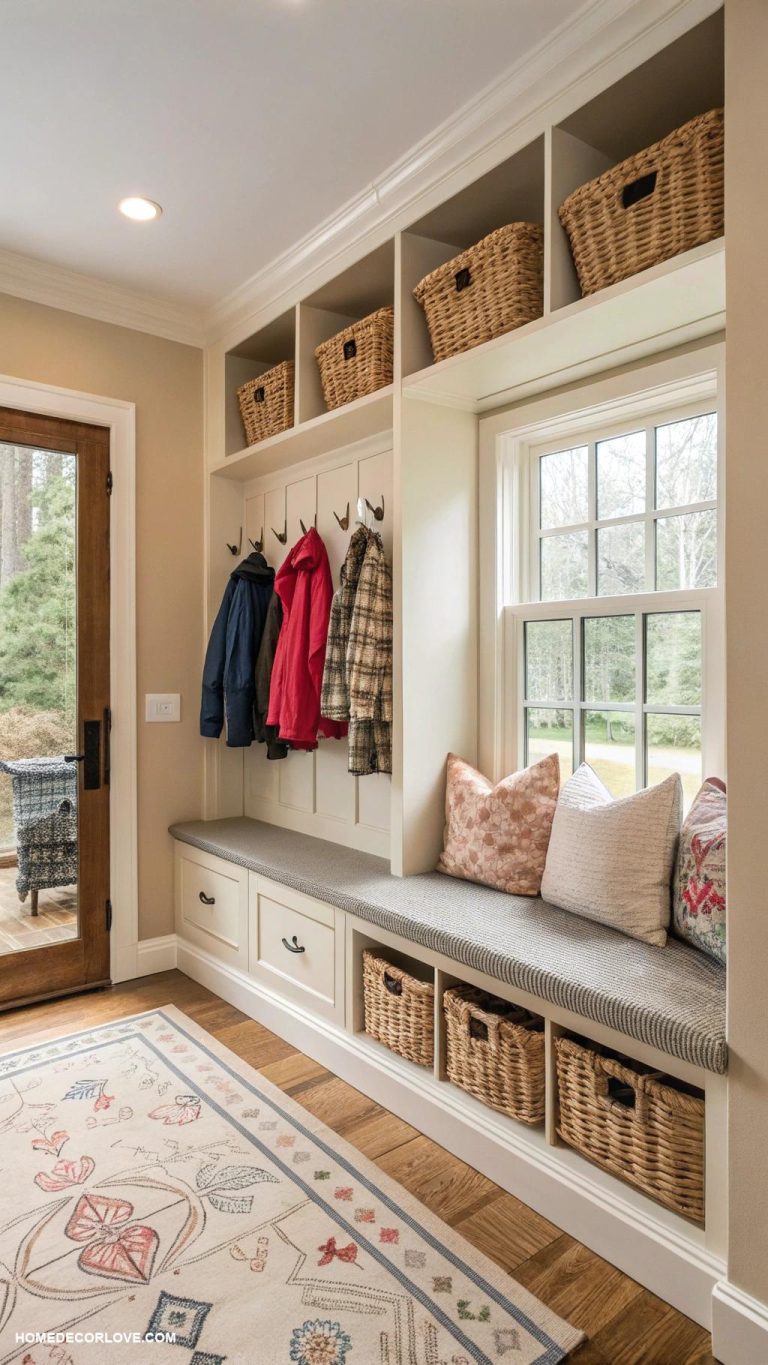 entryway storage ideas Incorporate a mudroom with cubbies