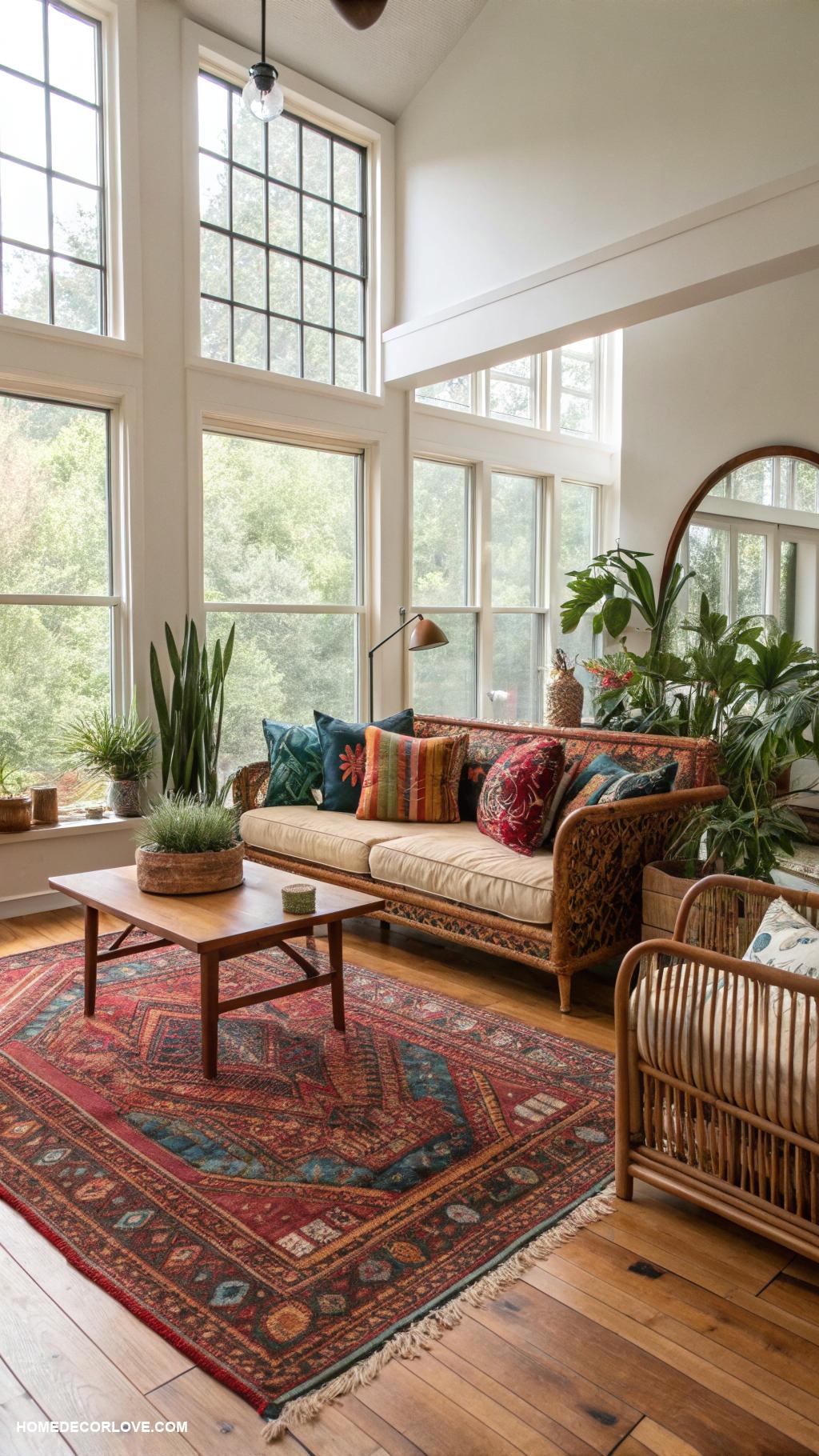 modern boho living room ideas Eclectic furniture mix for unique style