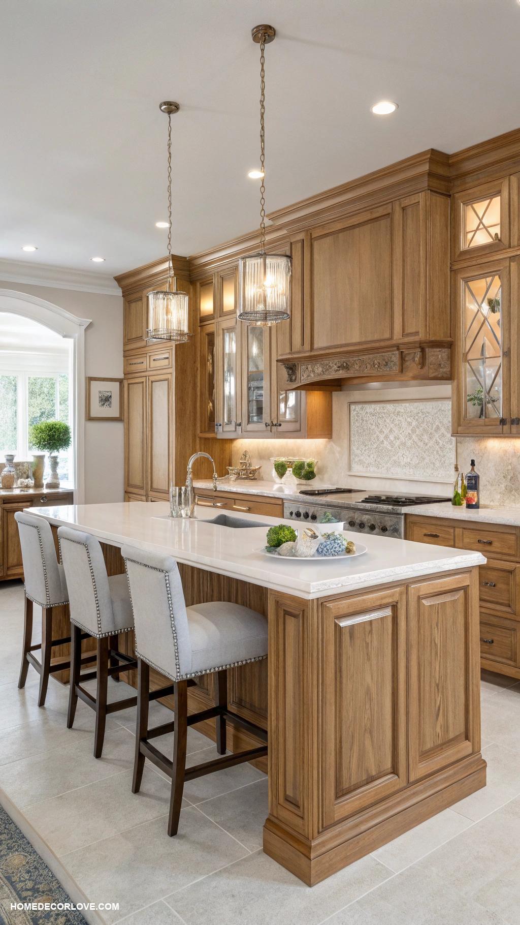 white oak kitchen cabinets Classic white oak raised panel cabinets