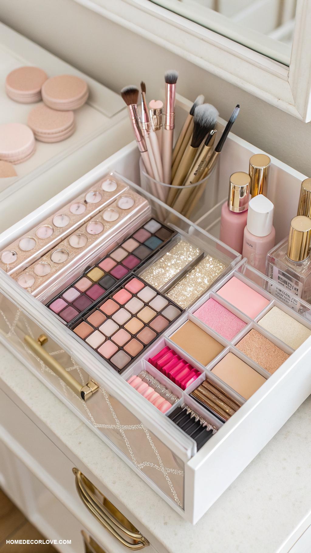 bathroom storage ideas Drawer dividers for makeup and accessories