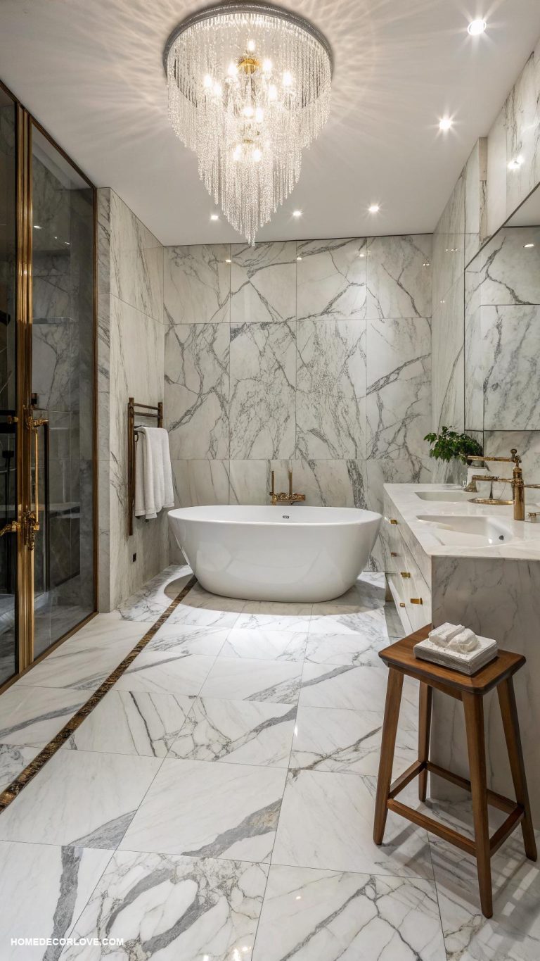 bathroom tile ideas Marble tiles for luxury ambiance