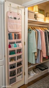 closet organization ideas Use over the door organizers for extra storage